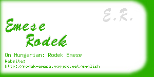 emese rodek business card